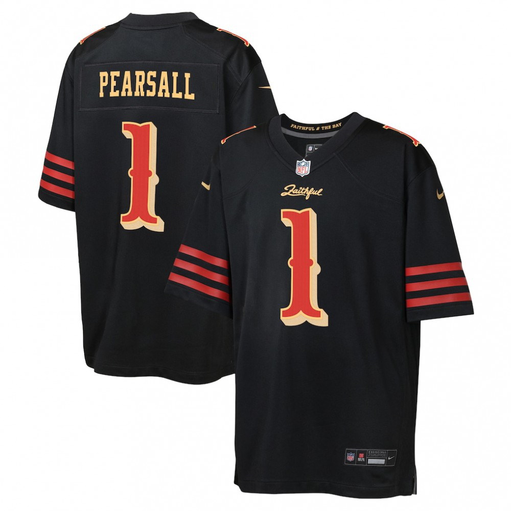 Ricky Pearsall San Francisco 49ers Nike Youth 2025 Rivalries Collection Game Jersey - Black-GridironStore